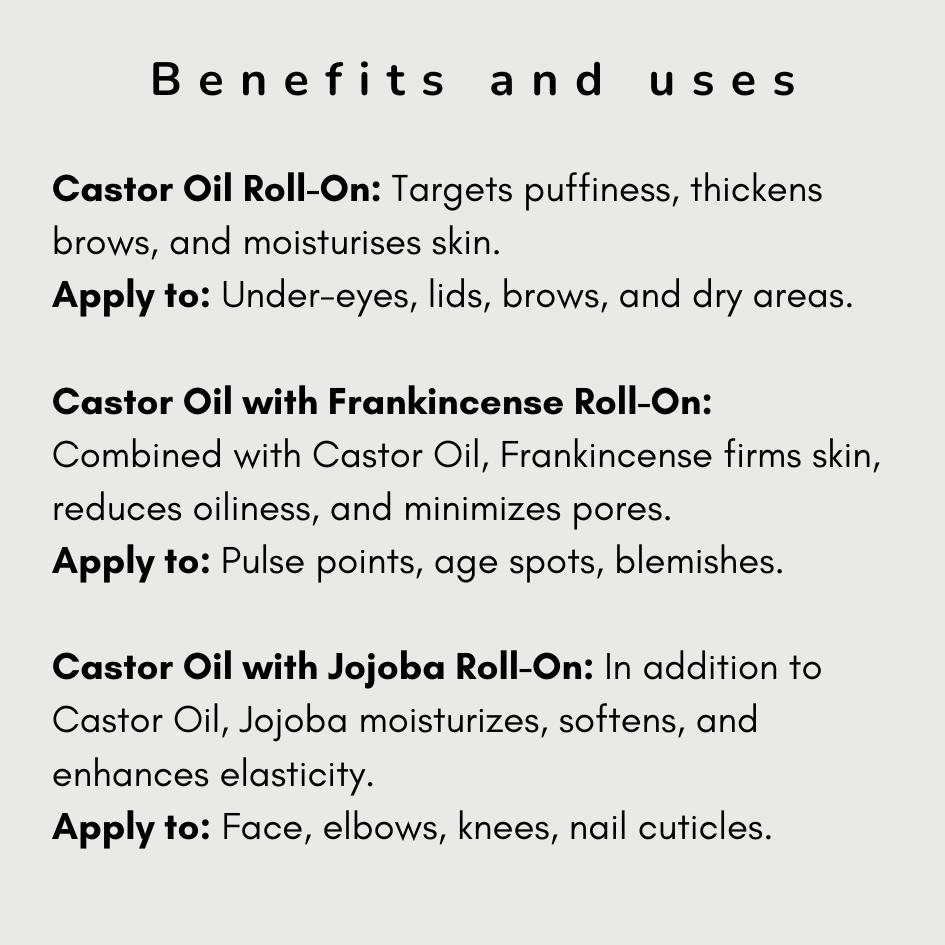 Pure Organic Castor Oil Roll-On Blends 10mL