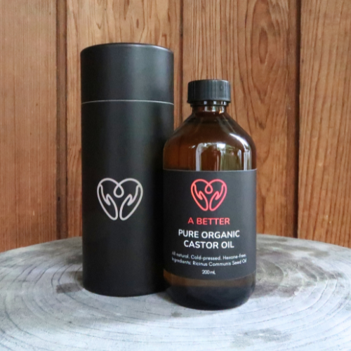 Pure Organic Castor Oil 200 mL - Amber Glass Bottle